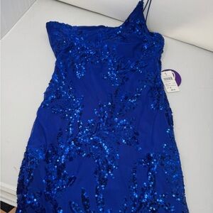 Windsor Blue One Shoulder Dress
